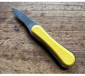 1 Oyster LE BEC Knife -  Oyster shell Handle - color : Yellow - Florinox - Thiers