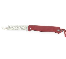 Douk Douk 200 Stainless Steel - RED color Steel Handle - LEATHER SLEEVE