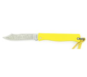 Douk Douk 160 Stainless Steel - YELLOW color Steel Handle - LEATHER SLEEVE