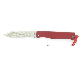 Douk Douk 160 Stainless Steel - RED color Steel Handle - LEATHER SLEEVE