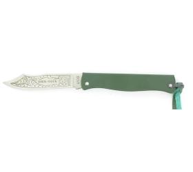 Douk Douk 160 Stainless Steel - GREEN color Steel Handle - LEATHER SLEEVE