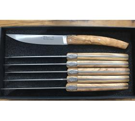 Le Thiers Pirou Table Olive wood - 6 Pieces Set