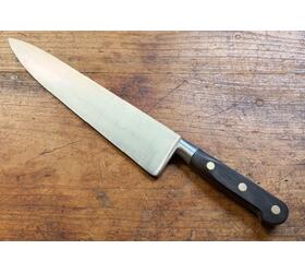 11 in Chef Knife - Old Forge - Black Wood Handle - Carbon Ref 347