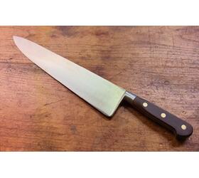 14 in Chef Knife - Old Forge - Black Wood Handle - Carbon Ref 350