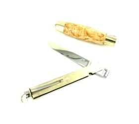 Remaud - Tonneau Large size knife - Birch Wood - nickel silver bolster