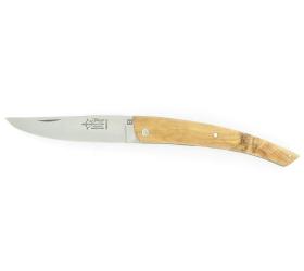 Le Thiers - Full Handle - Juniper Wood - Chiseled Spring/Platinum and blade