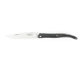 Laguiole 12 cm - Buffalo Full Handle - Chiseled Spring/Platinum and blade