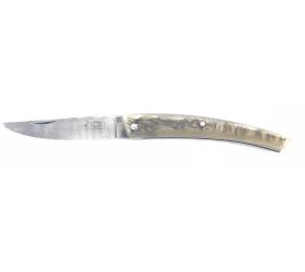 Le Thiers - Full Handle - Ram Horn - Chiseled Spring/Platinum and blade