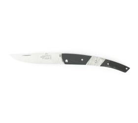 Le Thiers -Buffalo Handle - Middle Damas Bolster - Chiseled Spring/Platinum and blade