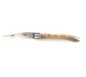 Laguiole Tradition 9 cm - 2 Bolsters - Birch Wood