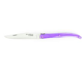 Laguiole 11 cm - Purple Acrylic Handle - Heart