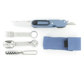 Tatou - 4 pieces + Cork-Screw - Blue Handle - Blue pocket