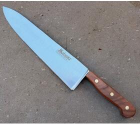 12 in Chef Knife - Old Forge with CARBON Steel - Canadien - PALISSANDER Wood Handle - Ref 501