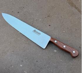 12 in Chef Knife - Old Forge with STAINLESS Steel - Canadien - PALISSANDER Wood Handle - Ref 507