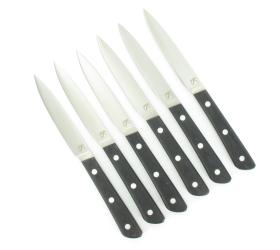 SET OF 6 TABLE KNIVES - 4 in - G10 Handle - 200 Range