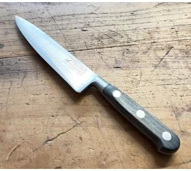 Cooking Knife 6 in - Black wood handle - stainless rivets