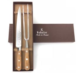 Bayonet Carving Set - Olive Wood Handle