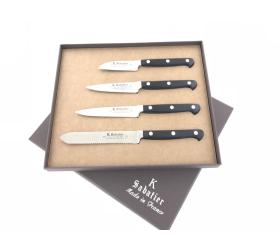 Prestige box of 6 Douk-Douk table knives with wood handle