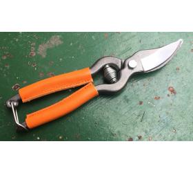 18 cm Garden shears - ORANGE Leather covering branches