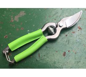 18 cm Garden shears - GREEN Leather covering branches