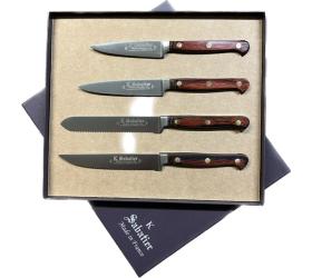  Thiers-Issard french Sabatier 5-piece cook knife set - black  nylon handles - forged professional quality from France: Home & Kitchen