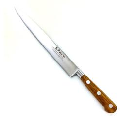 Slicing Knife 12 in - Carbon Steel - Olive Wood Handle