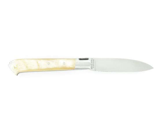 5 Coqs Pocket Knife - Ram Horn & Mother of Pearl Inlay - Laguiole Imports