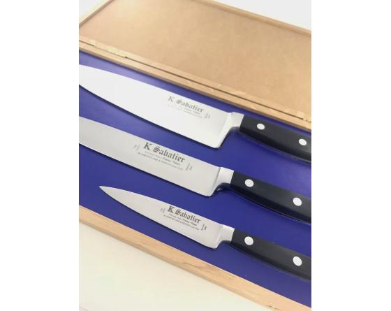Proxus - Oak Wood Box - 8 Cooking Knife - 8 Slicer - 4 Parer