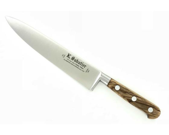 Cooking Knife 8 in - Carbon Steel - Olive Wood Handle