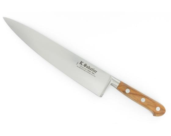 Cooking Knife 10 in - Carbon Steel - Olive Wood Handle