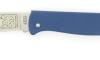 Douk Douk 200 Stainless Steel - BLUE color Steel Handle - LEATHER SLEEVE