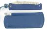 Douk Douk 200 Stainless Steel - BLUE color Steel Handle - LEATHER SLEEVE 4