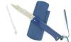 Douk Douk 200 Stainless Steel - BLUE color Steel Handle - LEATHER SLEEVE 5