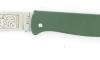 Douk Douk 200 Stainless Steel - GREEN color Steel Handle - LEATHER SLEEVE