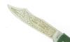 Douk Douk 200 Stainless Steel - GREEN color Steel Handle - LEATHER SLEEVE 3