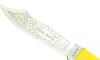 Douk Douk 160 Stainless Steel - YELLOW color Steel Handle - LEATHER SLEEVE 3
