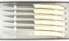 &quot;Lame du Bougnat&quot; - Le Thiers Table  - 6 Pieces Set - White Handle