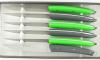 &quot;Lame du Bougnat&quot; - Le Thiers Table  - 6 Pieces Set - Grey and Green Handle