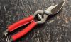 18 cm Garden shears - RED Leather covering branches 2