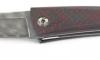 Chomilier - Zladinox Stainless Damascus, Titane Platines - Black and Red Carbon Fiber