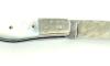 Laforet - Damascus blade and miter - white mother-of-pearl handle 2