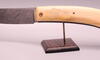 Slipjoint Knife Carbon Steel Damascus and Carved Boxwood 2