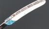 Le Thiers - Full Handle - Turquoise / Camel Bone - Chiseled Spring/Platinum and blade 5