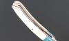 Le Thiers - Full Handle - Turquoise / Camel Bone - Chiseled Spring/Platinum and blade 6