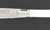 Laguiole 12 cm - White and Black Handle -  Decorated Spring - 1 Bolster