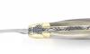 Laguiole Tradition 12 cm - 2 Brass Bolsters - 3 pieces - Blond Horn - T12 Steel 3