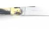 Laguiole Tradition 12 cm - 2 Brass Bolsters - 3 pieces - Blond Horn - Carbon Steel 3