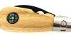 Mushroom knife - Oak Wood with compass - black blade 2