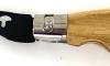 Mushroom knife - Oak Wood with compass - black blade
