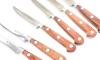 6 knives of 4 1/3&#039;&#039;  Straight Back Steak Knives - - Natural Palissander wood - Ref. 435 2